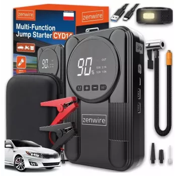 Powerbank de arranque Zenwire CYD14 con compresor de coche (arrancador portátil para vehículo)