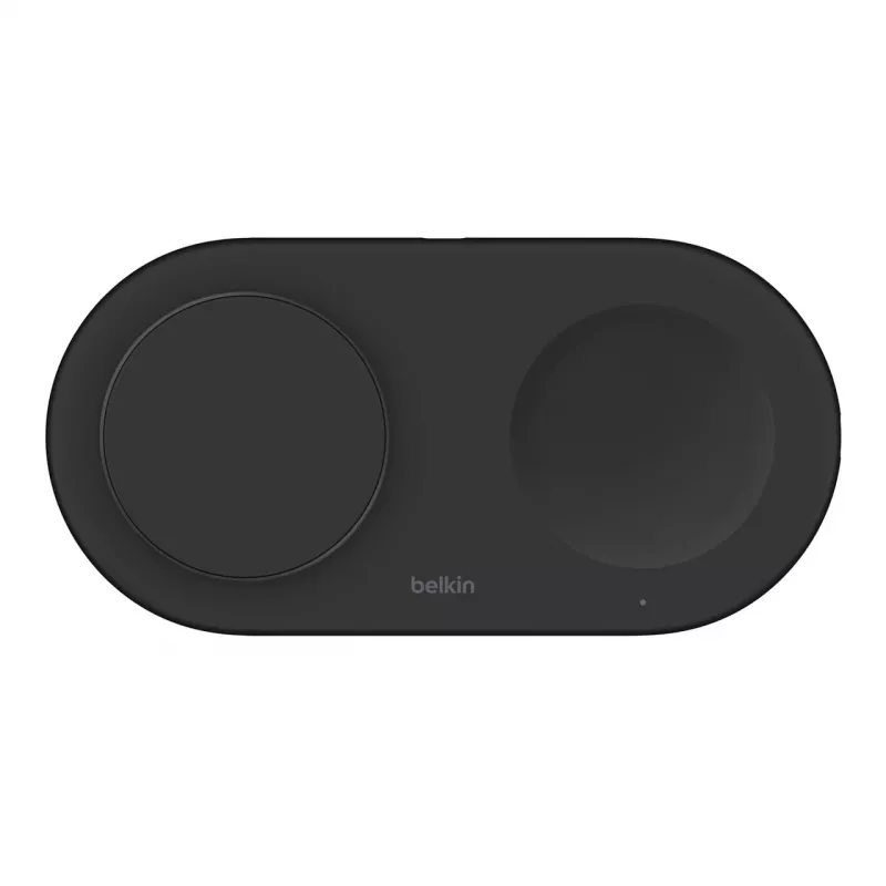 Belkin WIZ021VFBK – Estación de carga inalámbrica 2 en 1 con tecnología Qi2 15 W, negra