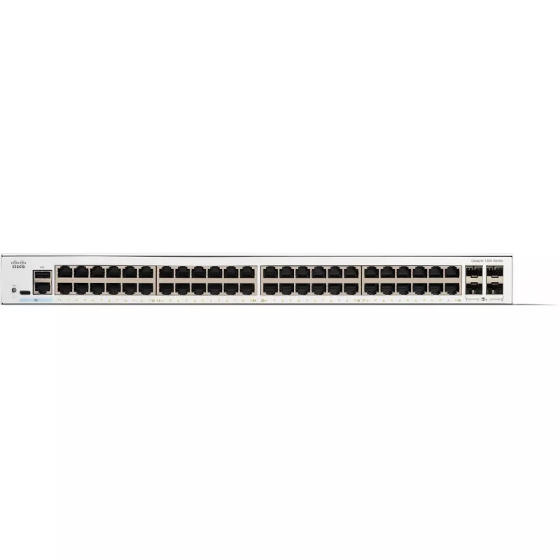 Switch gestionado Cisco Catalyst 1300-48T-4X, 48 puertos GE, 4x10GE SFP+, Limited Lifetime Protection (C1300-48T-4X)