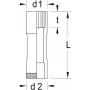 Gedore 6140330 D 19 L 17 llave de vaso 1/2 pulgada, larga, perfil UD, 17 mm