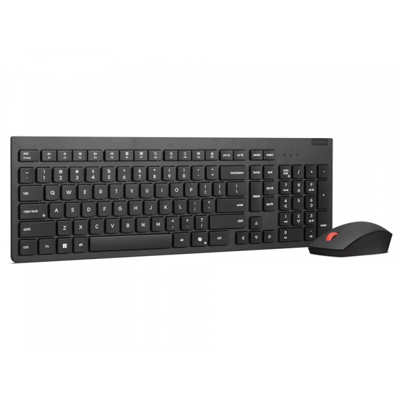 Teclado y ratón Lenovo inalámbricos negros