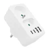 Regleta de enchufes MACLEAN MCE249 F/W – 2 tomas de corriente (16A + 6A) y 4 USB (2× A, 2× C PD 20W)