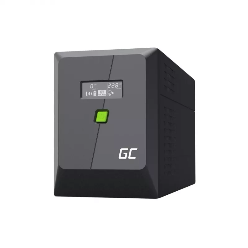 Sistema de alimentación ininterrumpida Green Cell UPSLP1400 2 kVA 1400 W 4 salidas AC, 2×12 V 9 Ah baterías