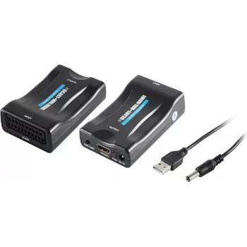 ShiverPeaks SP05-07001 conversor de SCART a HDMI, adaptador de vídeo de analógico a digital