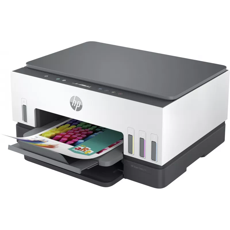 Impresora multifunción HP Smart Tank 670 — Thermal Inkjet, color, A4, Wi‑Fi/Bluetooth, dúplex, 4800x1200 DPI