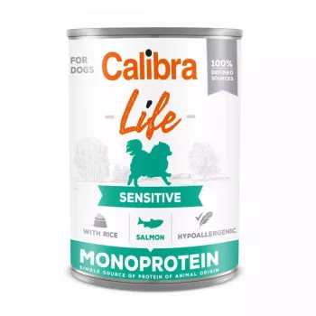 CALIBRA Life Sensitive salmón con arroz - Comida húmeda para perros - 400g