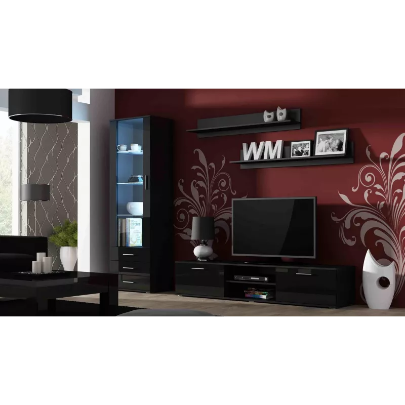 Soporte de TV Cama SOHO 180 negro/negro brillante