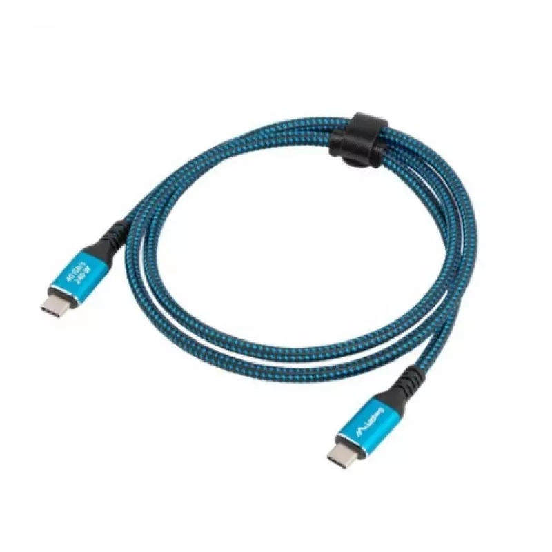 Cable USB-C M/M USB4 1,5M 240W 60Hz Negro-Azul