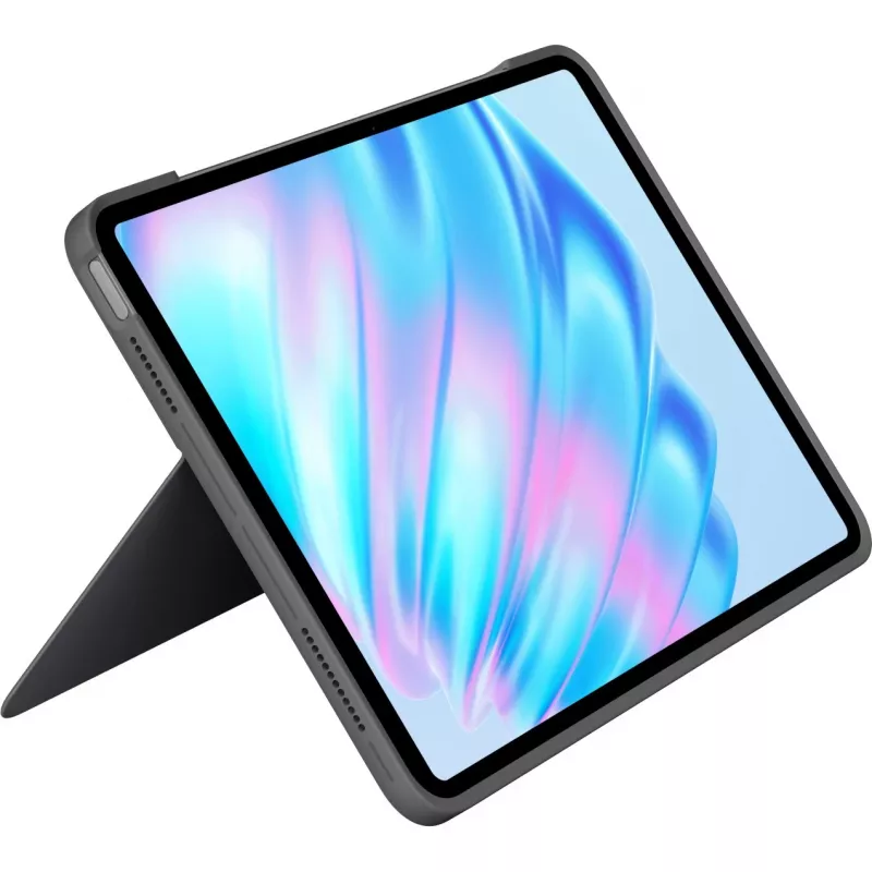 Logitech Combo Touch - teclado y funda folio - con trackpad - retroiluminado - Apple Smart connector - QWERTZ - Suiza - Oxford Gray - para A