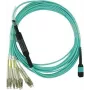 Cable de fibra óptica BlueOptics HE67908QPH-JB003M-BO MTP 4x LC OM4 3 m verde