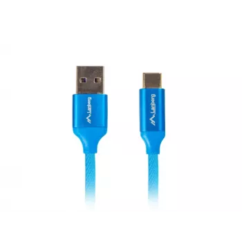 Cable USB 2.0 LANBERG CA-USBO-21CU-0010-BL — USB A a USB C, 1 m, azul