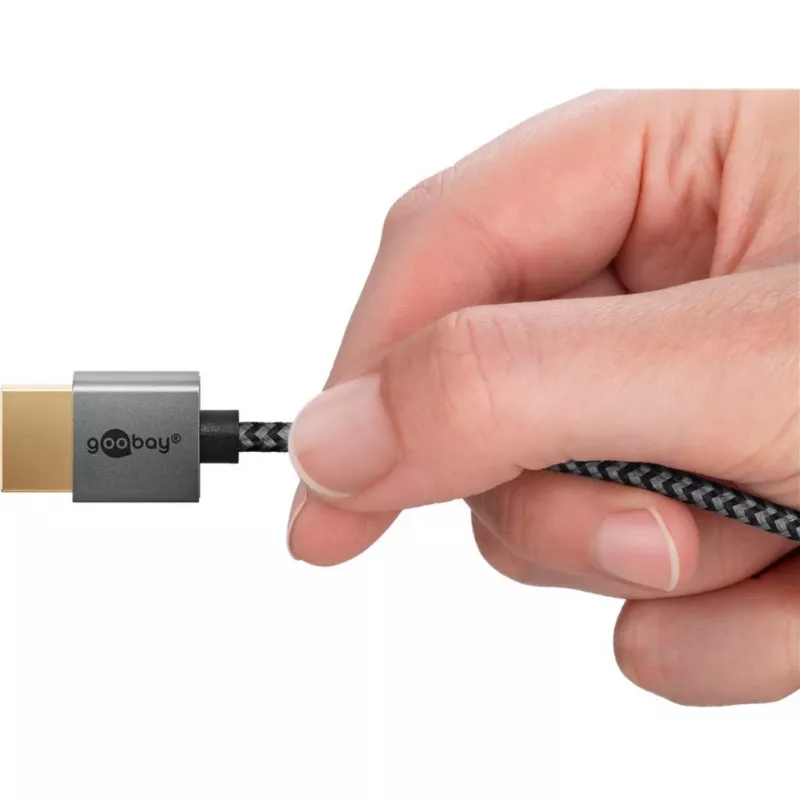 Cable HDMI Plus Slim de alta velocidad con Ethernet, 8K a 60 Hz gris, 2 metros
