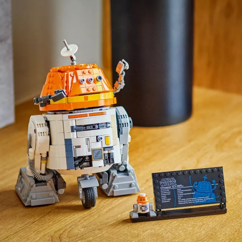 Set de construcción LEGO Star Wars Chopper C1-10P modelo de droide astromecánico 75416, 1039 piezas, edad 10+, altura 220 mm