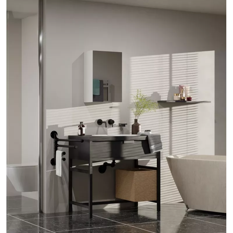 Top E Shop POLA 1DL BIEL armario de almacenaje para baño, blanco