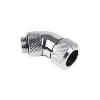 Alphacool Eiszapfen Racor de rosca para tubo rígido 13mm 45° giratorio G1/4 - Cromo (17406)