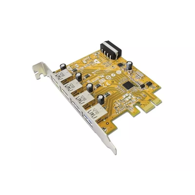 Sunix USB4300N tarjeta de interfaz PCIe 2.0 x1, 4x USB 3.0
