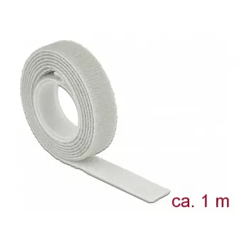 Cinta de velcro DELOCK 18274 — gris, 13 mm × 1 m, 1 unidad