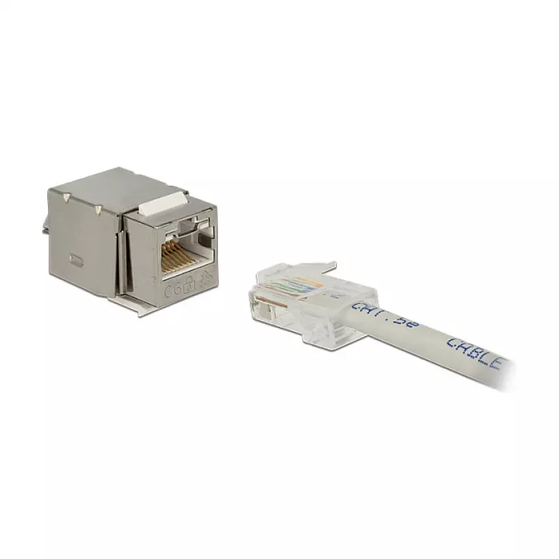 Delock 86404 módulo Keystone RJ45 Secure Cat.6 a LSA, blanco