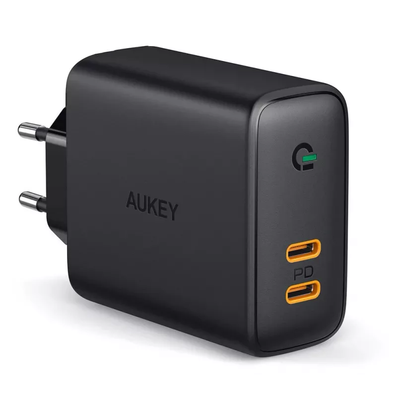 Cargador AUKEY PA-D2 para dispositivos móviles 36W negro uso en interiores