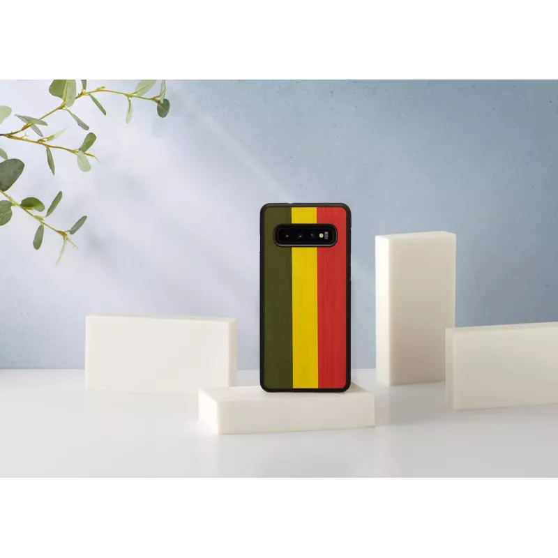 Funda para smartphone Man and Wood para Galaxy S10 — Reggae negro funda protectora