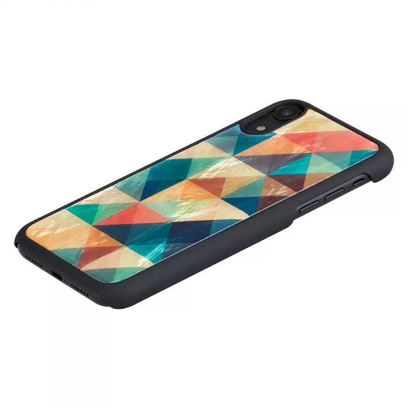 Funda para smartphone iKins para iPhone XR — funda protectora Mosaic negra