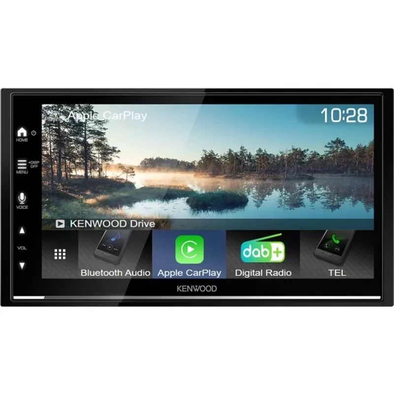 Receptor multimedia para coche Kenwood DMX7722DABS 2 DIN, pantalla táctil de 6,8 pulgadas, DAB+, CarPlay y Android Auto inalámbricos, Wi-Fi, Bluetooth, 4x50 W, negro