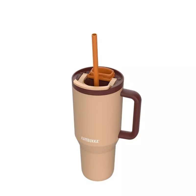 Vaso térmico con pajita telescópica Kambukka Rio Tumbler 950 ml Almond Dream
