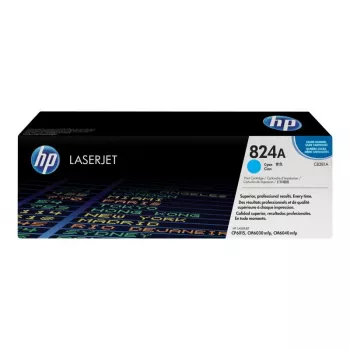 Cartucho de tóner original HP 824A cian para LaserJet, 21000 páginas, cian, 1 ud.