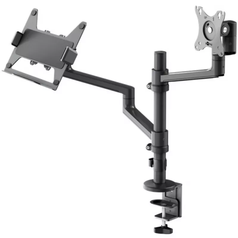 Soporte para monitor WENTRONIC Goobay Deluxe 74417 con brazo para portátil, negro