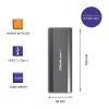 Carcasa | caja NV2271 para disco M.2 SSD | SATA | NVMe | USB-C | 2TB