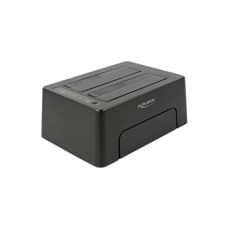 DeLOCK - base de acoplamiento para HDD con 2 bahías - SATA 6Gb/s - 6 Gbit/s - USB 3.1 (Gen 2) - negro (63957)