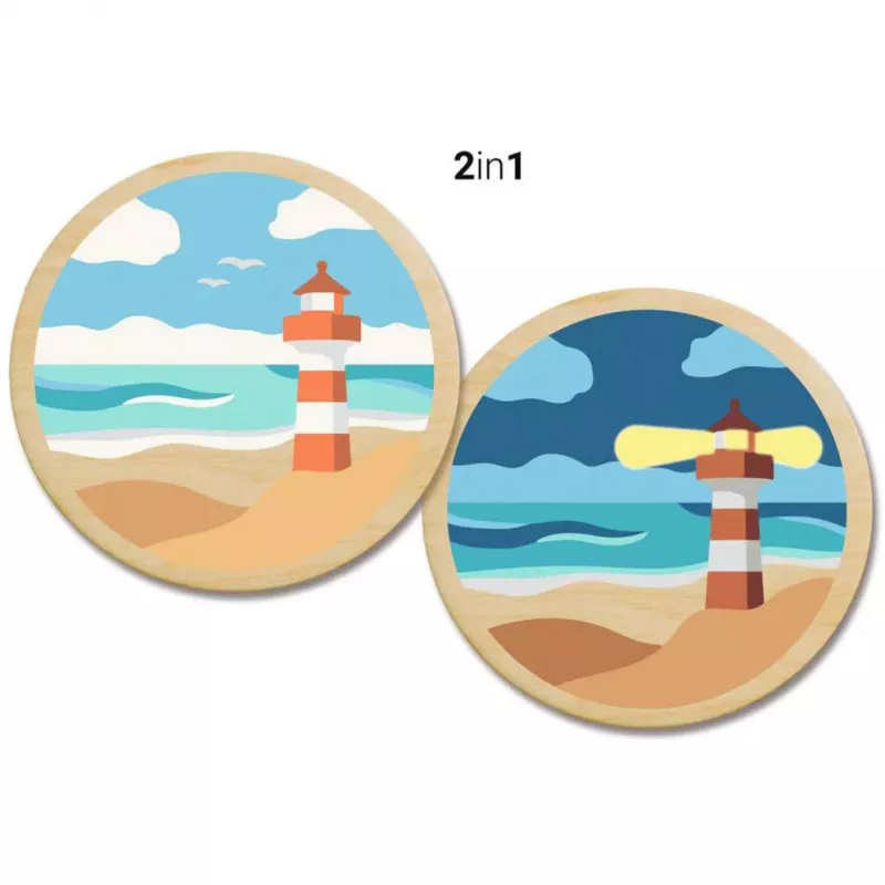 Set creativo de madera Ravensburger CreArt – paisaje marino, modelo 25924