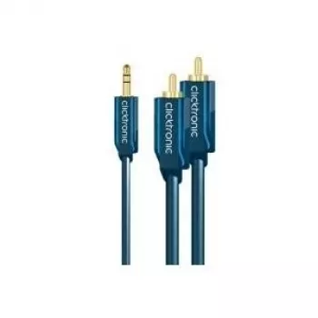 Cable adaptador MP3 (conector jack de audio de 3,5 mm/2 conectores RCA macho) - 1,0 m Adaptador adicional para reproductores MP3, iPods y smartphones