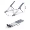 Soporte para portátil UGREEN LP451 ajustable aleación de aluminio para portátiles de 8–17 pulgadas, 5 posiciones, plateado