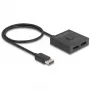 Delock - Distribuidor/conmutador de vídeo - 8K, bidireccional - 2 x DisplayPort - Sobremesa (18906)