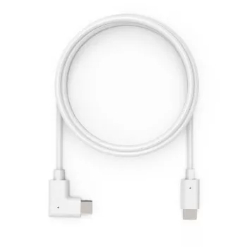 Cable de carga y datos Compulocks USB-C a USB-C 90 grados 2.0 de 6ft - Cable USB - USB-C de 24 pines (M) recto a USB-C de 24 pines (M) en ángulo recto - 1,83 m - blanco - para Compulock