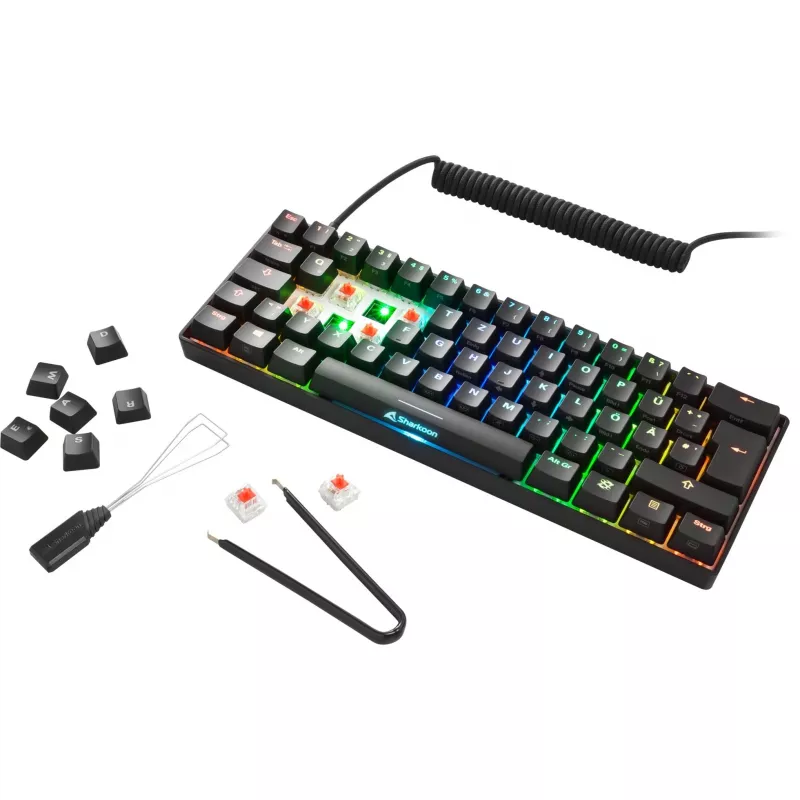 Teclado gaming Sharkoon SKILLER SGK50 S4 USB QWERTZ Alemán Negro