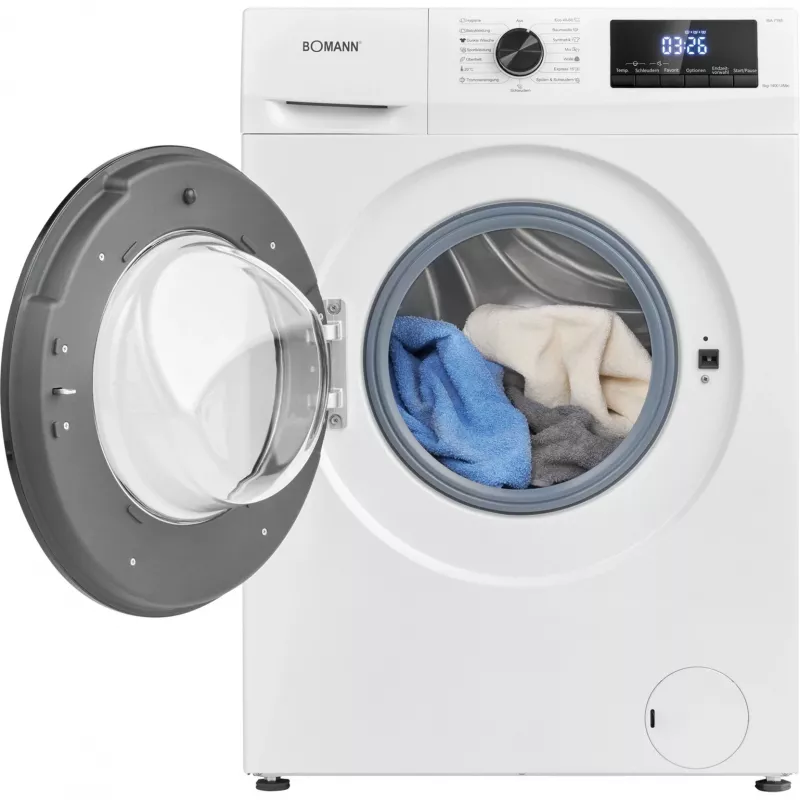 Lavadora BOMANN WA 7185, 8 kg, 1400 rpm, clase de eficiencia energética A, clase de centrifugado B