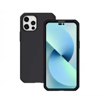 Mobilis SPECTRUM - cubierta trasera para teléfono móvil - duradera - reciclada, antimicrobiana - Impacthane - negro sólido - para Apple iPhone 14 Pro Max (066031)
