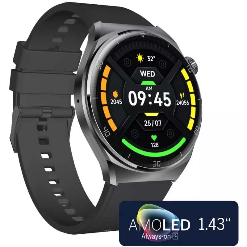 Smartwatch Beafon 401 AMOLED Silver negro
