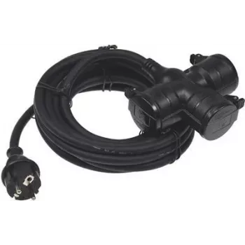 ChiliTec distribuidor triple para exterior 5 m IP44 H07RN-F3G1,5mm² (22351)