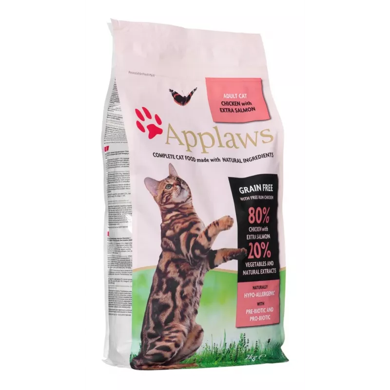 Applaws pienso seco para gatos, pollo con salmón, 2 kg