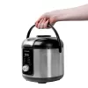 Olla arrocera GASTROBACK Rice Control Low Carb & Steam, 3 L, 450 W, negra/acero inoxidable