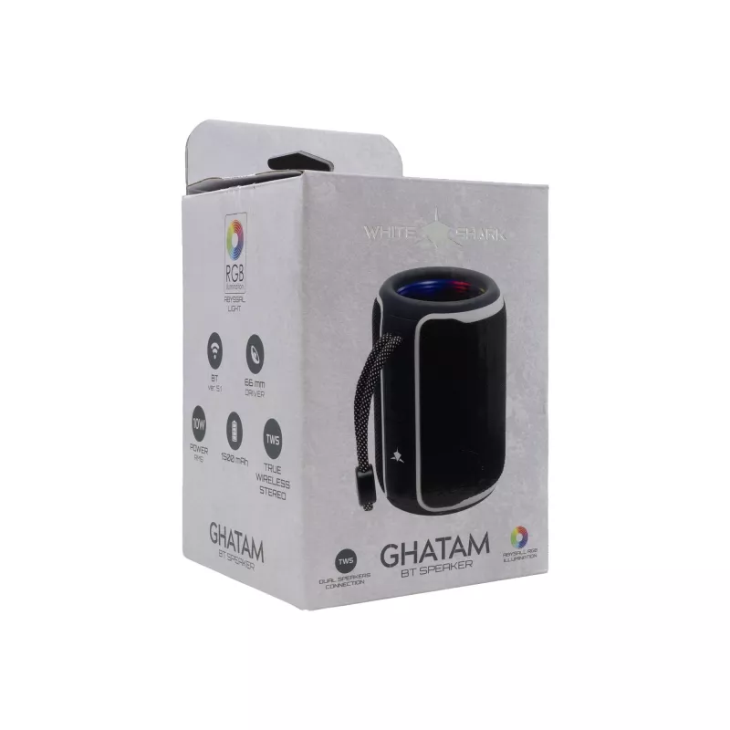 White Shark GBT-3007 Ghatam negro/blanco
