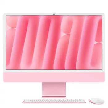 iMac 24 Retina 4.5k Display M4, rosa, M4 (10-CPU/10-GPU), 24GB, 512GB, cristal estándar, Touch ID, alemán, Gigabit Ethernet, Magic Mouse, MD2U4D/A