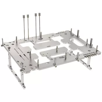 Mesa de marco abierta Streacom BC1 V2 plata — soporte ATX, plataforma de prueba y montaje