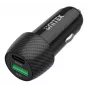 Cargador para coche Unitek P1400A con USB-C y USB-A, 38W, Quick Charge 3.0, entrada 12–24V, negro