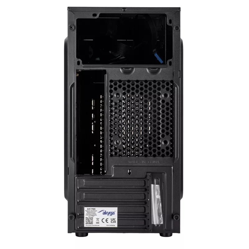 Akyga AK19BK caja para PC micro-torre, Micro-ATX / Mini-ITX, USB-C + USB 3.0 + 2x USB 2.0, sin fuente de alimentación, negro