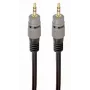 Cable de audio Gembird 3,5 mm conector macho–conector macho, 1,5 m, contactos dorados, negro