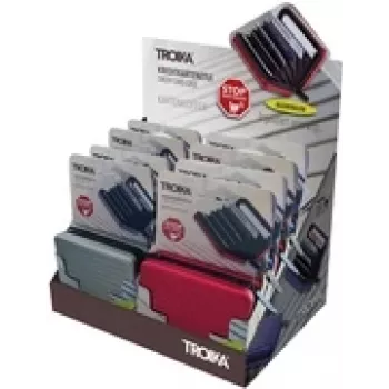 Troika CD129 expositor de mostrador con 8 fundas para tarjetas